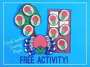 5 Little Spiders FREE Activity